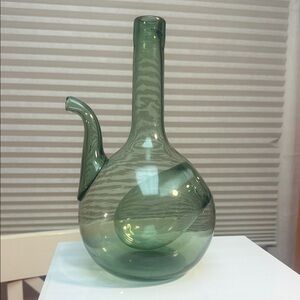 Stylish Green Glass Pitcher